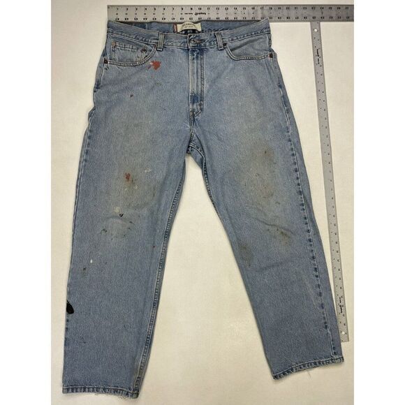 VINTAGE Levi's 550 Relaxed Fit Denim Jeans Men Size 35 X 28 Blue Tag Size 36x29 - Picture 11 of 13